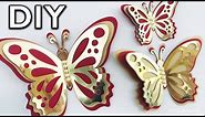 Paper Butterfly DIY with EASY to use template | 3D Paper Butterfly | Hand cut or use cutting machine