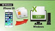 How to Backup Contacts from iPhone 5S to CSV Files, Export iPhone 5S Contacts to CSV Contacts?