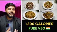 Easy 1800 Calorie High Protein Diet for fat loss ( Pure Veg ) 🇮🇳