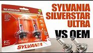 Sylvania Silverstar Ultra vs OEM / Original Headlight Bulbs Comparison