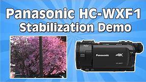 Panasonic HC-WXF1 -Stabilization Test Walking, 32x ZOOM and Side by Side