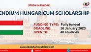 Stipendium Hungaricum Scholarship 2024 | Fully Funded | Hungary Government Scholarship - Opportunities Circle