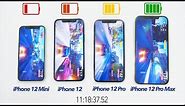 iPhone 12 Battery Drain Test Comparison vs 12 Mini, 12 Pro & 12 Pro Max!