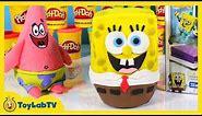 Giant Play Doh Spongebob Squarepants Surprise Egg with Mega Bloks Toys