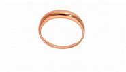 Solid 14k Rose Gold Plain Classic Wedding Band Ring