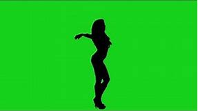 Dancing Female Silhouette Green Screen HD - VideNoCopy No Copyright Background Video Footage
