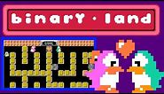 Binary Land (FC · Famicom) video game port | 99-round (1 loop) session + Easter egg 🎮
