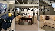 Basement Makeover | DIY Home Theater