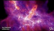 A virtual gas cloud collapses into a smattering of new stars
