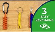 3 Easy Keychain Knots
