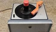 RESTORED VINTAGE 1956 RCA "DELUXE 3" MODEL 7-EY-2JJ 45 RPM RECORD PLAYER