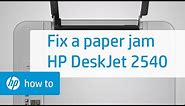 Fixing a Paper Jam | HP Deskjet 2540 All-in-One Printer | HP