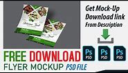 Download Free Flyer Mockup Photoshop PSD file