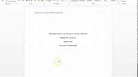 APA Formatting, Part 1 - The Title Page - 6th Edition/Simple