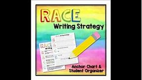RACE Writing Strategy- Anchor Chart & Student Organizer