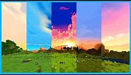 Minecraft - TOP 5 CUSTOM SKY RESOURCE PACKS - Clouds and Space Texture Packs