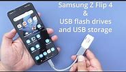 How To Connect A USB Flash Drive To A Samsung Galaxy Z Flip 4 - Using A USB A To USB C Adapter Cable