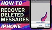 iOS 17: How to Recover Deleted Messages on iPhone