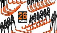 26 Pack Garage Hooks Heavy Duty,Utility Steel Garage Storage Hooks,Wall Mount Garage Hanger&Organizer for Organizing Power Tools,Ladders,Bulk Items,Bikes,Ropes and More Equipment