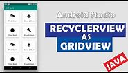 Display Recyclerview as GridView in Android Studio | Android Basic Tutorial