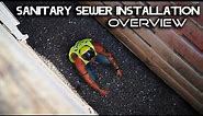 SANITARY SEWER INSTALLATION OVERVIEW // 25 Foot Trench Box - Overview of Sanitary Pipework