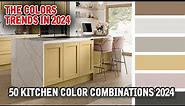 Kitchen Color Combination Trends 2024 For Wall, Cabinets, Countertop, Chairs | Interior Design 2024