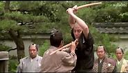 Samurai movie fight scene. Kenjutsu with bokken