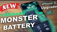 Upgrading my iPhone X with 3000 Battery 🔋 MONSTER NOHON Battery increased Capacity
