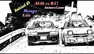 Initial D - AE86 vs R32 (Manga Edit)