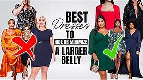 Best Dresses To Hide Or Minimize A Large Stomach | Belly Flattering Dresses | Female Outfits