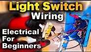How To Wire A Light Switch - EASY Single Pole Switch STEP BY STEP Wiring Tutorial