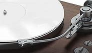 White Acrylic Turntable Mat - Platter Slipmat for 12" Vinyl Vintage Record Player - Antistatic Cover, Reduces Noise & Sounds From Static & Dust - Tighter Bass Quality, Record Player Mat