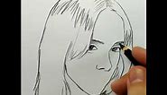 VERY EASY , how to draw billie eilish / learn drawing tutorial