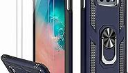 IKAZZ Galaxy S10e Case with Screen Protector,Military Grade Shockproof Cover Pass 16ft Drop Test with Magnetic Kickstand Car Mount Holder Protective Phone Case for Samsung Galaxy S10e Blue
