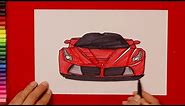 How to draw La Ferrari (Front view)