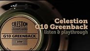 Celestion G10 greenback