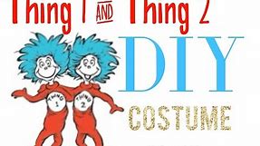 Thing 1 & Thing 2 DIY Costume!❤️🎃 | SuperSisters Halloween