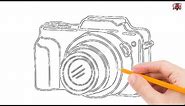 How to Draw a Camera Step by Step Easy for Beginners/Kids – Simple Cameras Drawing Tutorial