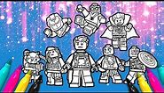 LEGO Avengers Team Coloring Page | Marvel Superheroes 2 Coloring Book