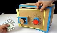 How to make a Safe with Combination Number Lock from cardboard - 2 level locker