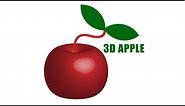 How to create 3D APPLE LOGO . #3d_logo #3d_apple