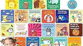 120 Lunch Box Joke Cards for Kids - Fun, Inspirational, Motivational Puns with Reward Stickers