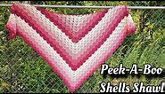 Quick and Easy Crochet Shawl Tutorial - Peek-A-Boo Shell Shawl