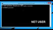 Net user Command (Windows cmd)
