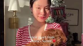 @phoeberreyolds giving us 2024 goals. (Anyone else suddenly want a sweet puppy to go with their cute and cozy, stripey VS PJs?) Submitted as part of our Victoria’s Secret & PINK Influencer program. Apply, create, and earn commission while inspiring your community. Click the link in bio to sign up. #VSCelebrates #VictoriasSecret