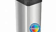 iTouchless 13 Gallon Kitchen Trash Can Odor Filter Stainless Steel Trashcan Extra-Wide Lid Opening Slim Garbage Bin for Home Office Work Bedroom Living Room Garage Large Capacity, Silver 13 Gal Sensor
