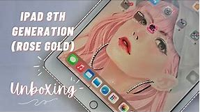 Aesthetic Unboxing Apple iPad 8th Generation 128gb Wi-Fi (Rose Gold) | My First iPad!🤍