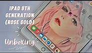 Aesthetic Unboxing Apple iPad 8th Generation 128gb Wi-Fi (Rose Gold) | My First iPad!🤍