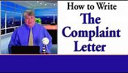 Complaint Letter--How to Write an Effective Letter/Email of Complaint