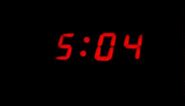 Time-lapse digital clock from 5am to 6am